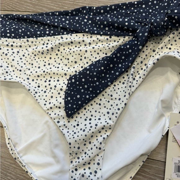 CALIA Women's High Rise Side Tie Bikini Bottom NWT Freckle Dot Amethyst - Picture 3 of 5